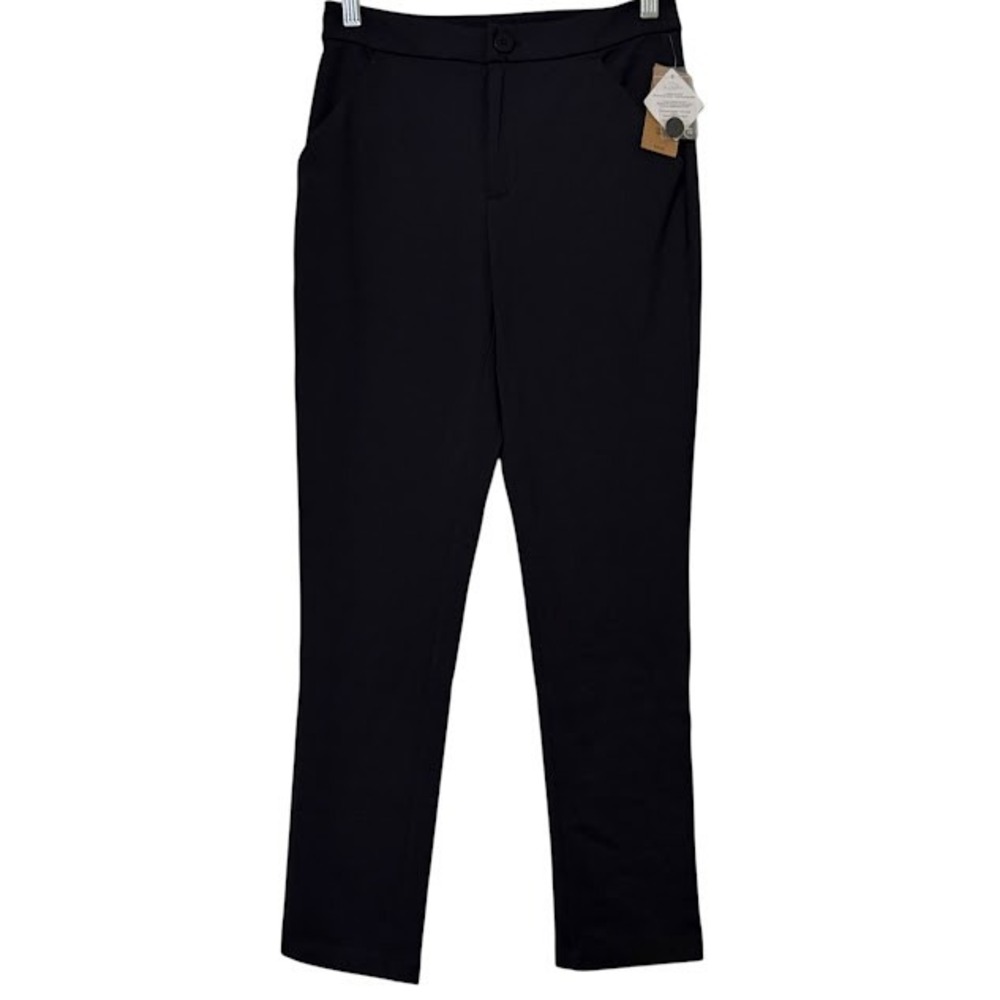 New w/ Tags Duluth Trading Co Black Nonstop Chino Slim Knit Work Pants Womens 4